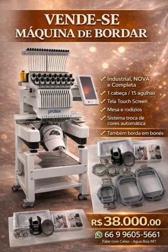 Maquina de bordar 15 agulha
