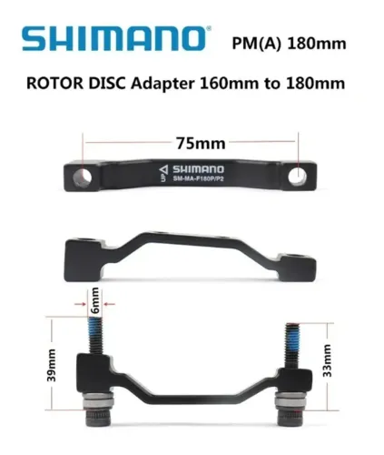 Adaptador de Freio Dianteiro Shimano Post Mount Sm-ma90-f 180mm