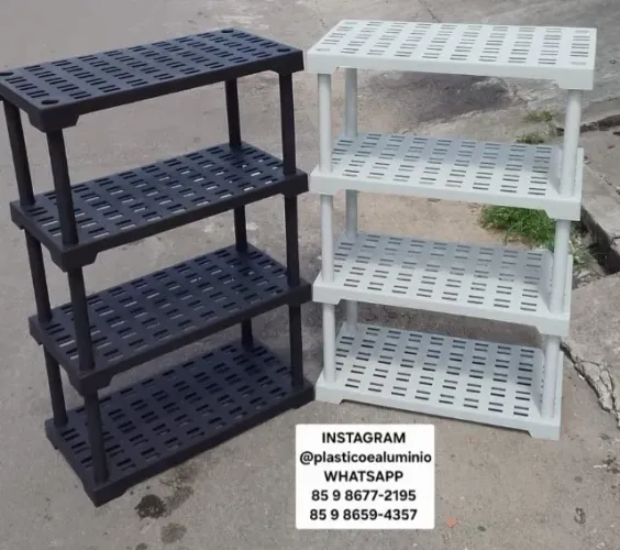 Estante plástica com material reforçado Altura 127cm