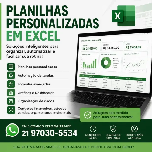 Criação de Planilhas Personalizadas em Excel