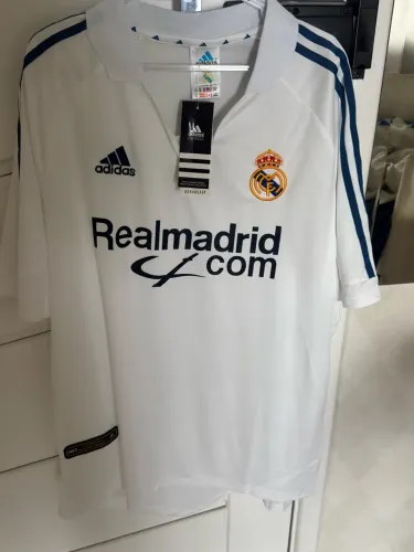 Camisa real Madrid zidane 5 retrô 2002 nova na etiqueta original tamanho G