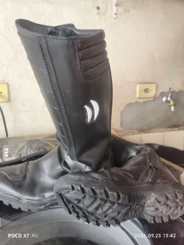 Bota cano alto bombeiro/moto