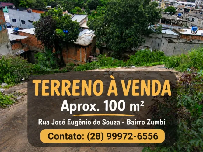 TERRENO À VENDA - APROXIMADAMENTE 100 m²