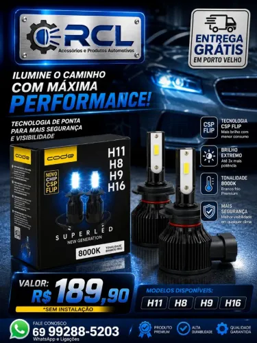 Lâmpada Automotiva Super Led Novo