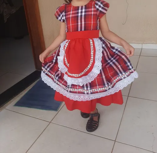 Vestido de quadrilha infantil 