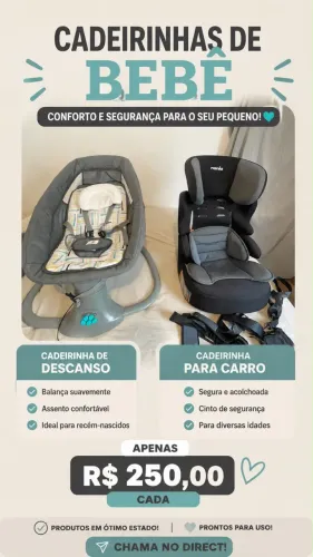Cadeirinhas para sair rápido