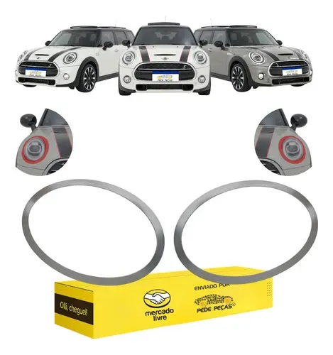 Moldura Aro Farol Mini Cooper F55 F56 2014 15 16 17 A 2020