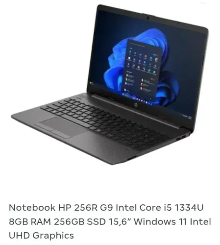 Notebook HP Intel Core i5 8GB RAM 256GB SSD