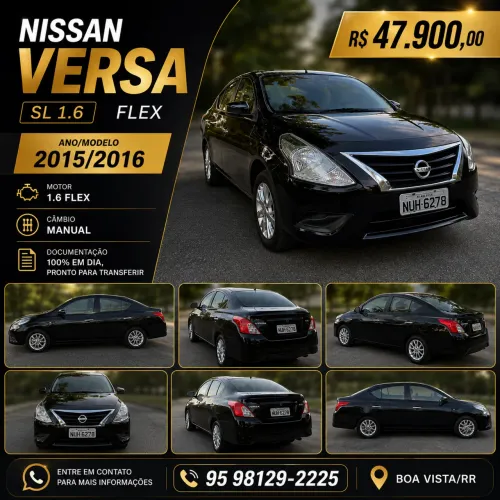 Nissan Versa SL 1.6 16V Flexstart 4P Mec. 2016