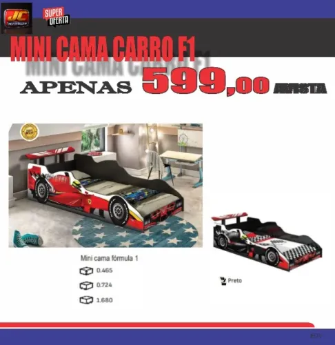 mini cama carro f1 