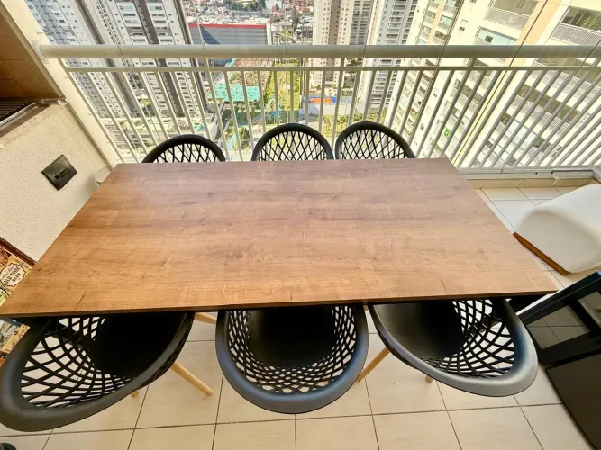 Mesa Gourmet com 6 cadeiras