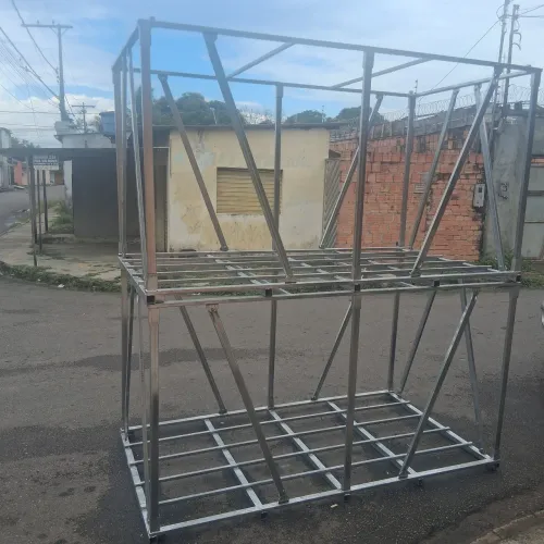prateleiras, gaiola de pallet.