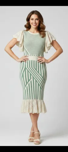 Vestido midi Tininha tricô Tam único