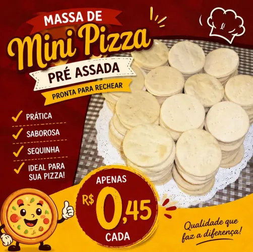Mini pizza massa pre assada 00,45