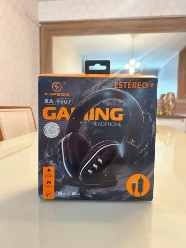 Headset gamer Kapbom KA-9007, novo, sem uso, com caixa. R$75.