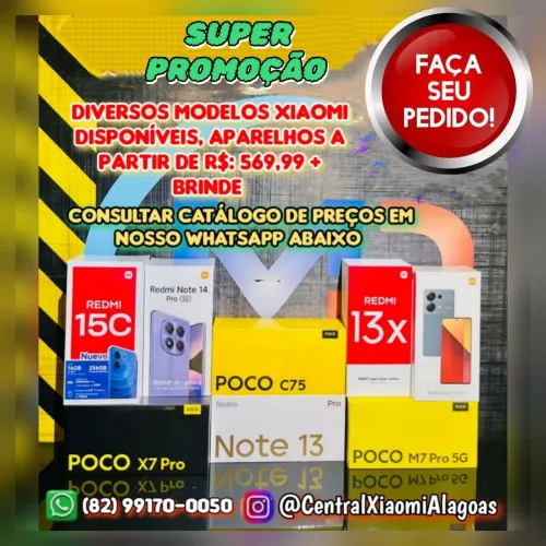 Xiaomi Redmi Note 15, Poco M8 Pro 5G e Diversos Modelos Disponíveis 