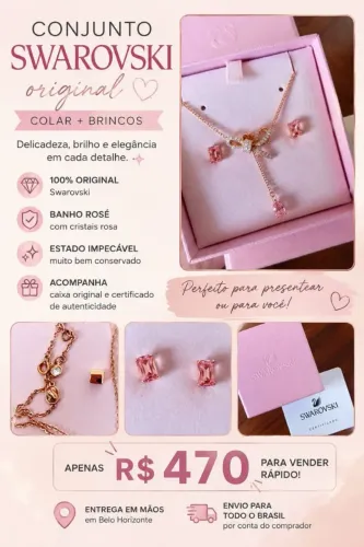 Conjunto de Colar e brincos Swarovski