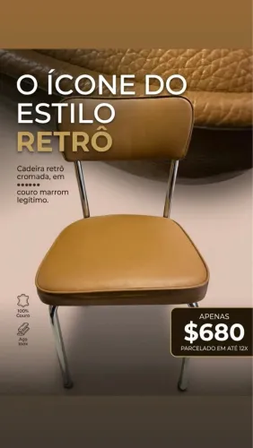 Cadeira retrô cromada