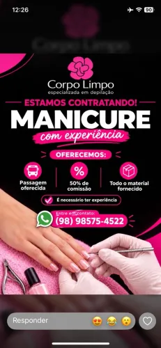 Contratamos manicure 