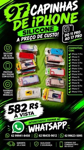 Capinha de iPhone ( silicone) 97 unidades