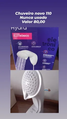 Vendo chuveiro Hidra novo voltagem 110 por 60,00