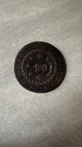 Moeda antiga 202 anos 1824