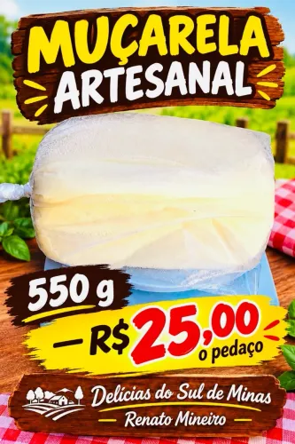 PEÇA DE MUÇARELA DE 500 GARTESANAL