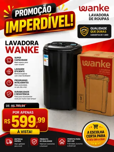 TANQUINHO DE LAVAR ROUPA 10KG NA PROMOÇÃO ?