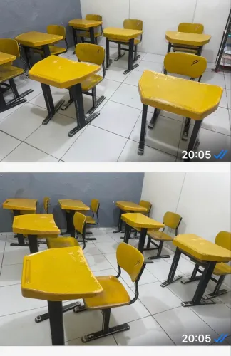 Conjunto de mesas e cadeiras infantil e fundamental