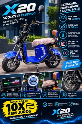 Scooter Elétrico x20 zero km