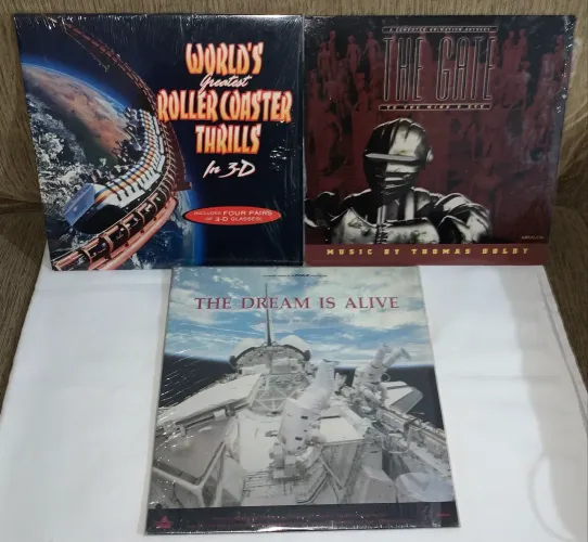 3 laserdisc roller coaster 3d the gate e the dream is alive impecáveis
