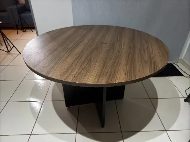 Mesa De Escritório Redonda MDF 120X120