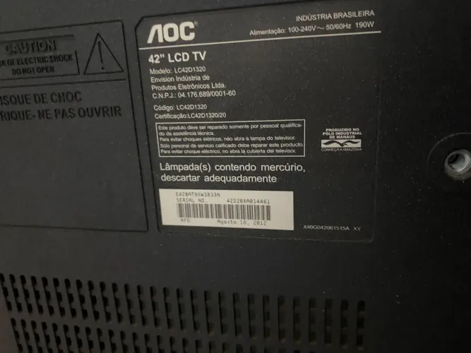 TV AOC 42? LCD ÓTIMO ESTADO
