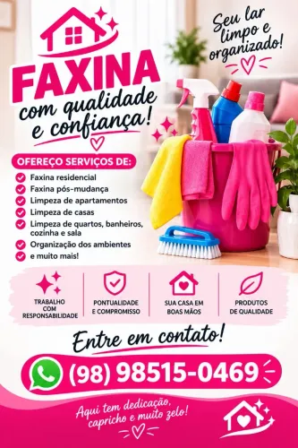 Deixando seu lar limpo e organizado.