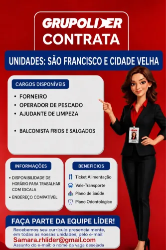Vagas disponíveis