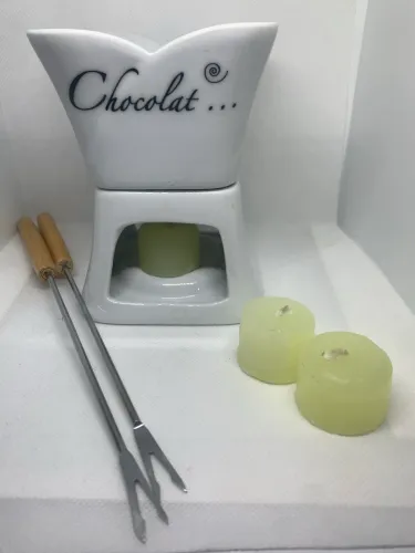 Aparelho para foundue em porcelana , para 2 pessoas