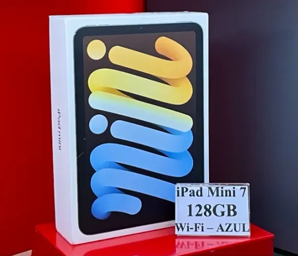 Apple iPad Mini 7 - 128GB - Wi-Fi - Azul - MXN73LL/A - Produto Novo + Garantia  + Lacrado