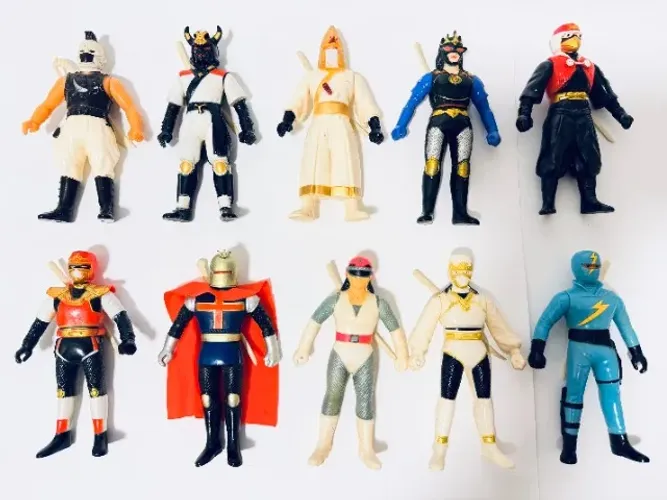 lote 10 bonecos jiraiya tokusatsu anos 80 original completo raro