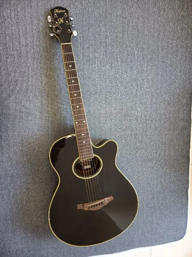 Violão elétrico Hofma cordas aço Martin & Co + cabo p10 + capa