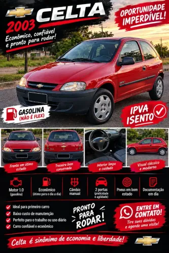 Chevrolet Celta 1.0/super/n.piq.1.0 MPFI VHC 8V 3P 2003
