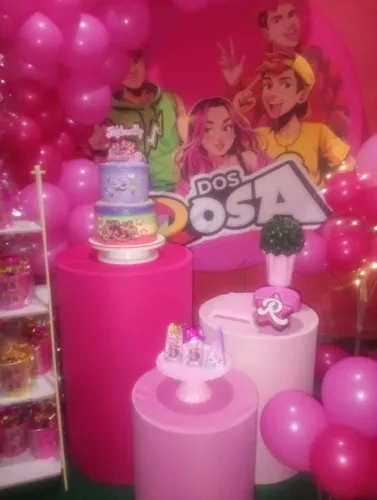 Decoração de aniversário montada 