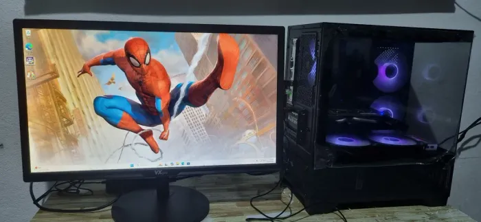 Novo PC Gamer Ryzen 5 5500, Rx 580, 16G / 480Gb, Monitor 21,5 FHD <br>