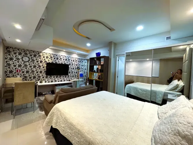 Flat mobiliado climatizado no Tropical Hotel na Ponta Negra 36m² Manaus-AM