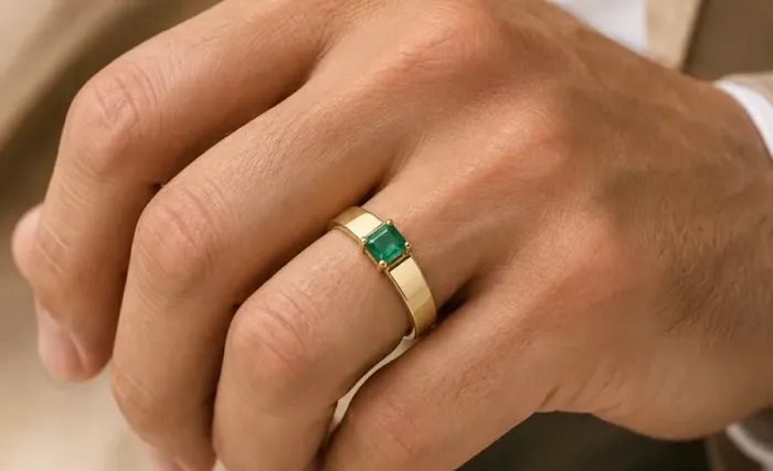 Anel Esmeralda Princess em Ouro 18k 750