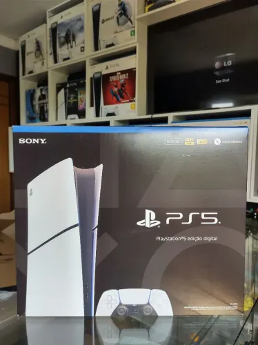 PS5 slim mídia digital novo lacrado 1 ano de garantia 