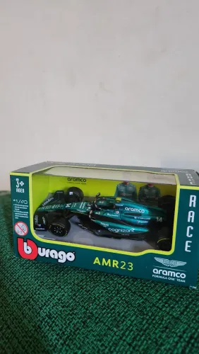 Miniatura F1 Aston Martin AMR23 - Fernando Alonso #14 - 2023 1/43 - Burago Verde Nova