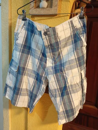 Bermuda xadrez masculina adulto 48