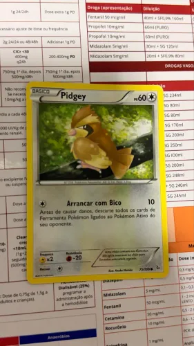 Carta Pokémon Pidgey Comum 75/106 - XY Flash de Fogo - Português