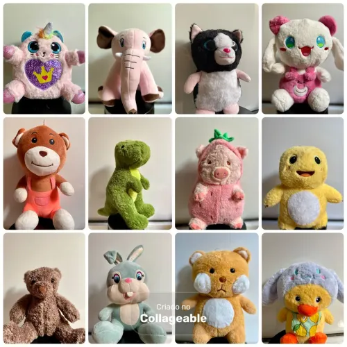 Kit de 12 pelúcias