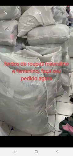 Vendo FARDOS de roupas usadas para brechor masculinos e femeninos